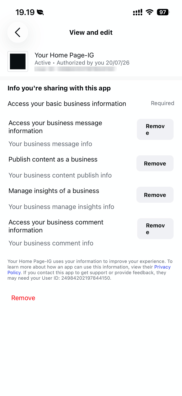View and Edit — the "Access your business message information" permission